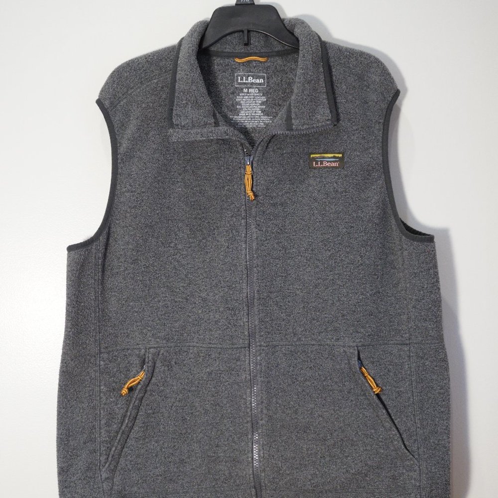 L.L. Bean Men's Mountain Classic Fleece Vest Outdoors Size M REG Charcoal Grey